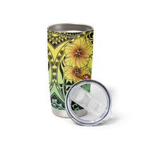Honolulu Hawaii Tumbler Cup Ilima Plumeria with Hula Girl LT7 - Polynesian Pride