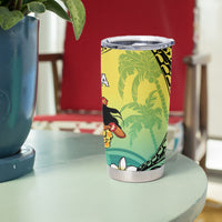 Honolulu Hawaii Tumbler Cup Ilima Plumeria with Hula Girl LT7 - Polynesian Pride