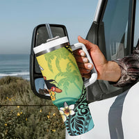 Honolulu Hawaii Tumbler With Handle Ilima Plumeria with Hula Girl LT7 - Polynesian Pride