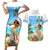 Personalised Hawaii Hula Girl Couples Matching Short Sleeve Bodycon Dress and Hawaiian Shirt Honolulu Festival LT7 Art - Polynesian Pride