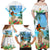 Personalised Hawaii Hula Girl Family Matching Off Shoulder Maxi Dress and Hawaiian Shirt Honolulu Festival LT7 - Polynesian Pride