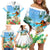 Personalised Hawaii Hula Girl Family Matching Off Shoulder Short Dress and Hawaiian Shirt Honolulu Festival LT7 - Polynesian Pride