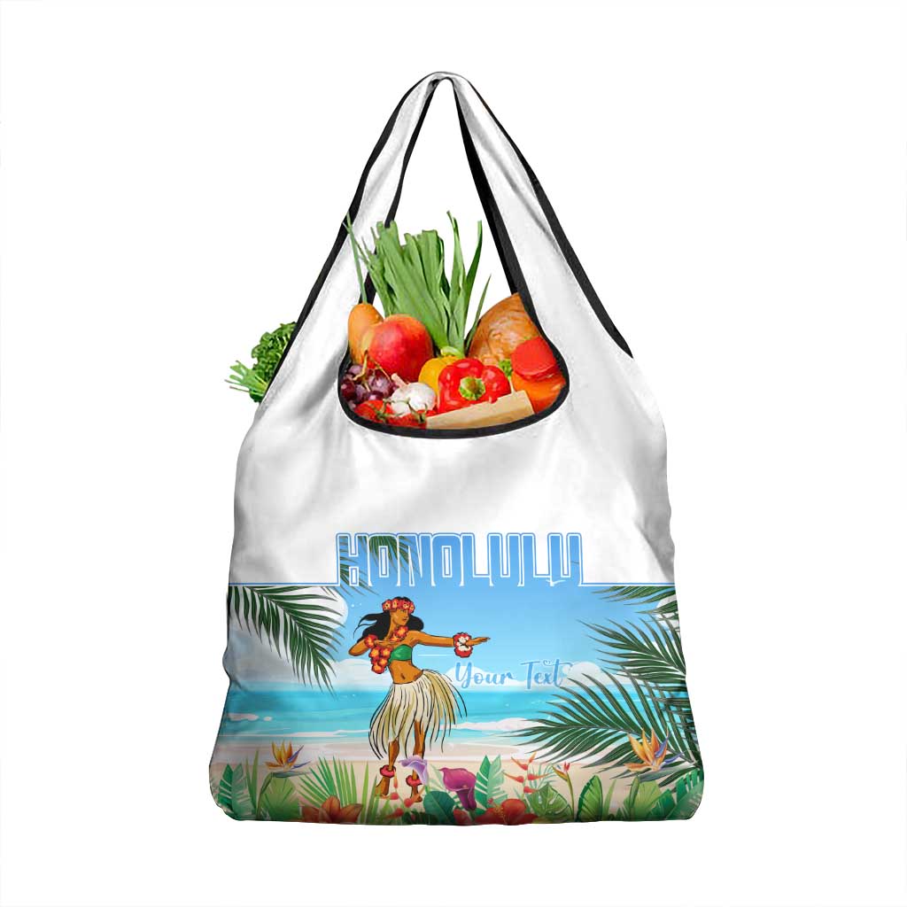 Personalised Hawaii Hula Girl Grocery Bag Honolulu Festival LT7 1-pack One Size Art - Polynesian Pride