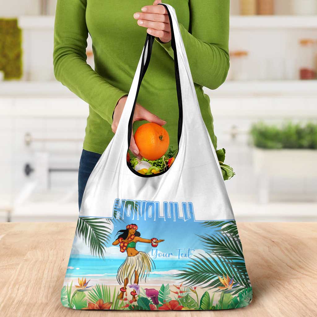 Personalised Hawaii Hula Girl Grocery Bag Honolulu Festival LT7 - Polynesian Pride