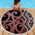 Maori Taniko Patterns Beach Blanket Brown Patiki Motifs Mix Whakairo Ngaru