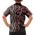 Maori Taniko Patterns Family Matching Long Sleeve Bodycon Dress and Hawaiian Shirt Brown Patiki Motifs Mix Whakairo Ngaru