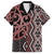 Maori Taniko Patterns Family Matching Long Sleeve Bodycon Dress and Hawaiian Shirt Brown Patiki Motifs Mix Whakairo Ngaru