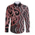 Maori Taniko Patterns Family Matching Long Sleeve Bodycon Dress and Hawaiian Shirt Brown Patiki Motifs Mix Whakairo Ngaru