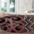 Maori Taniko Patterns Round Carpet Brown Patiki Motifs Mix Whakairo Ngaru