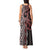 Maori Taniko Patterns Tank Maxi Dress Brown Patiki Motifs Mix Whakairo Ngaru