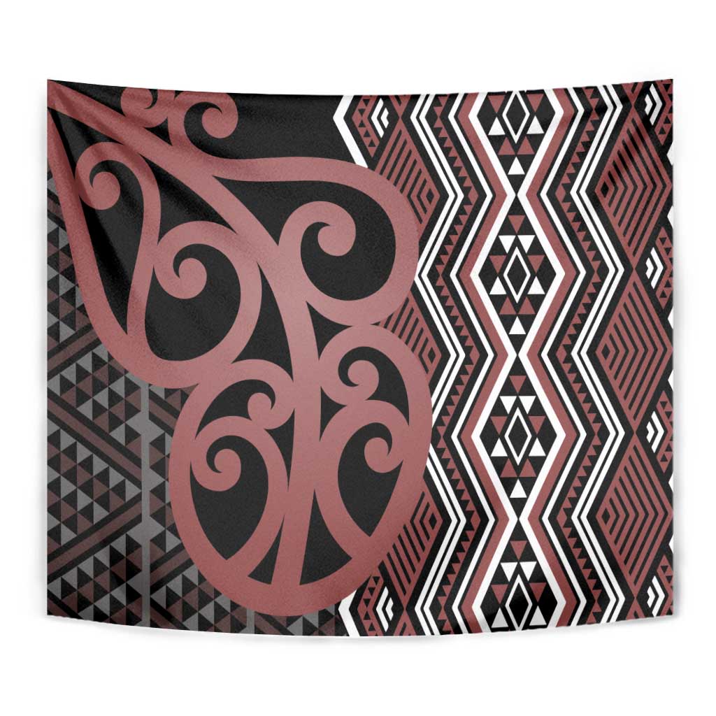 Maori Taniko Patterns Tapestry Brown Patiki Motifs Mix Whakairo Ngaru LT7 - Polynesian Pride