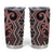 Maori Taniko Patterns Tumbler Cup Brown Patiki Motifs Mix Whakairo Ngaru