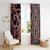 Maori Taniko Patterns Window Curtain Brown Patiki Motifs Mix Whakairo Ngaru