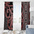 Maori Taniko Patterns Window Curtain Brown Patiki Motifs Mix Whakairo Ngaru