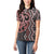 Maori Taniko Patterns Women Polo Shirt Brown Patiki Motifs Mix Whakairo Ngaru