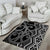 Maori Taniko Patterns Area Rug Black Patiki Motifs Mix Whakairo Ngaru