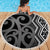 Maori Taniko Patterns Beach Blanket Black Patiki Motifs Mix Whakairo Ngaru