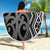 Maori Taniko Patterns Beach Blanket Black Patiki Motifs Mix Whakairo Ngaru