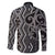 Maori Taniko Patterns Family Matching Off Shoulder Short Dress and Hawaiian Shirt Black Patiki Motifs Mix Whakairo Ngaru