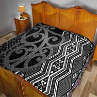 Maori Taniko Patterns Quilt Black Patiki Motifs Mix Whakairo Ngaru LT7 - Polynesian Pride