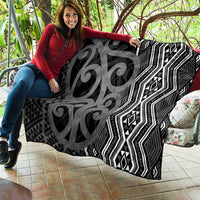Maori Taniko Patterns Quilt Black Patiki Motifs Mix Whakairo Ngaru LT7 - Polynesian Pride