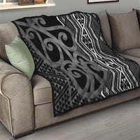 Maori Taniko Patterns Quilt Black Patiki Motifs Mix Whakairo Ngaru LT7 - Polynesian Pride
