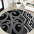 Maori Taniko Patterns Round Carpet Black Patiki Motifs Mix Whakairo Ngaru