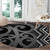 Maori Taniko Patterns Round Carpet Black Patiki Motifs Mix Whakairo Ngaru