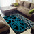 Maori Taniko Patterns Area Rug Azure Patiki Motifs Mix Whakairo Ngaru