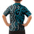 Maori Taniko Patterns Family Matching Long Sleeve Bodycon Dress and Hawaiian Shirt Azure Patiki Motifs Mix Whakairo Ngaru