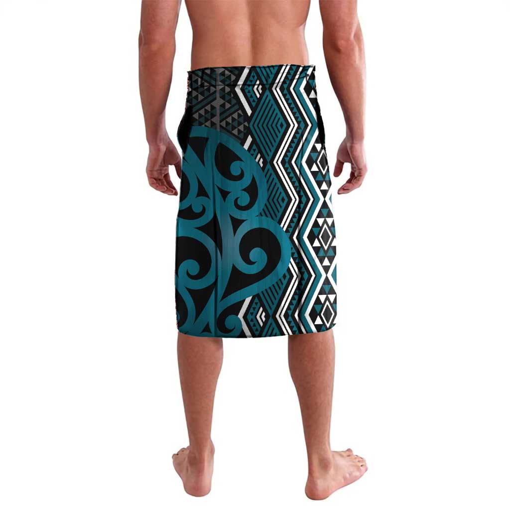 Maori Taniko Patterns Lavalava Azure Patiki Motifs Mix Whakairo Ngaru LT7 - Polynesian Pride