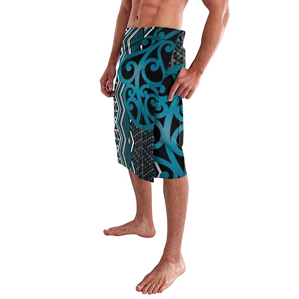 Maori Taniko Patterns Lavalava Azure Patiki Motifs Mix Whakairo Ngaru LT7 - Polynesian Pride