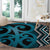 Maori Taniko Patterns Round Carpet Azure Patiki Motifs Mix Whakairo Ngaru