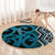 Maori Taniko Patterns Round Carpet Azure Patiki Motifs Mix Whakairo Ngaru