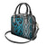 Maori Taniko Patterns Shoulder Handbag Azure Patiki Motifs Mix Whakairo Ngaru