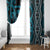 Maori Taniko Patterns Window Curtain Azure Patiki Motifs Mix Whakairo Ngaru