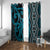 Maori Taniko Patterns Window Curtain Azure Patiki Motifs Mix Whakairo Ngaru