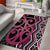 Maori Taniko Patterns Area Rug Pink Patiki Motifs Mix Whakairo Ngaru