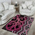 Maori Taniko Patterns Area Rug Pink Patiki Motifs Mix Whakairo Ngaru