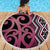 Maori Taniko Patterns Beach Blanket Pink Patiki Motifs Mix Whakairo Ngaru