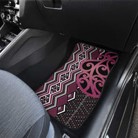Maori Taniko Patterns Car Mats Pink Patiki Motifs Mix Whakairo Ngaru LT7 - Polynesian Pride