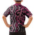 Maori Taniko Patterns Family Matching Mermaid Dress and Hawaiian Shirt Pink Patiki Motifs Mix Whakairo Ngaru