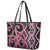 Maori Taniko Patterns Leather Tote Bag Pink Patiki Motifs Mix Whakairo Ngaru