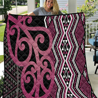 Maori Taniko Patterns Quilt Pink Patiki Motifs Mix Whakairo Ngaru LT7 Pink - Polynesian Pride