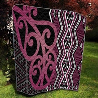 Maori Taniko Patterns Quilt Pink Patiki Motifs Mix Whakairo Ngaru LT7 - Polynesian Pride