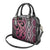 Maori Taniko Patterns Shoulder Handbag Pink Patiki Motifs Mix Whakairo Ngaru