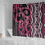 Maori Taniko Patterns Shower Curtain Pink Patiki Motifs Mix Whakairo Ngaru