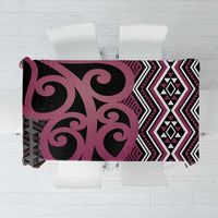 Maori Taniko Patterns Tablecloth Pink Patiki Motifs Mix Whakairo Ngaru LT7 Pink - Polynesian Pride