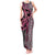 Maori Taniko Patterns Tank Maxi Dress Pink Patiki Motifs Mix Whakairo Ngaru