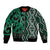 Maori Taniko Patterns Bomber Jacket Pounamu Patiki Motifs Mix Whakairo Ngaru